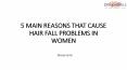 5 MAIN REASONS THAT CAUSE HAIR FALL PROBLEMS IN WOMEN PowerPoint PPT Presentation
