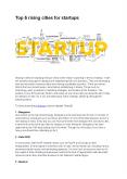 Top 5 rising cities for startups PowerPoint PPT Presentation