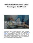 What Makes the Parallax Effect Trending on WordPress? PowerPoint PPT Presentation