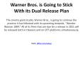 Warner Bros. is Going to Stick With its Dual Release Plan PowerPoint PPT Presentation