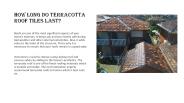 How Long Do Terracotta Roof Tiles last?