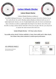 Carbon Wheels Clincher