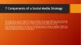 7 Components of a Social Media Strategy PowerPoint PPT Presentation