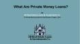 What Are Private Money Loans- All Real Estate Loans PowerPoint PPT Presentation