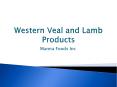 Western Veal and Lamb Products PowerPoint PPT Presentation