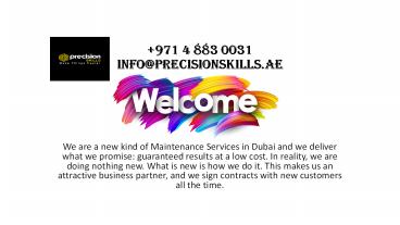 Precision Skills | Maintenance Services in Dubai