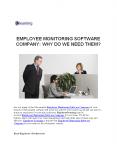 EMPLOYEE MONITORING SOFTWARE COMPANY: WHY DO WE NEED THEM? PowerPoint PPT Presentation