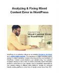 Analyzing & Fixing Mixed Content Error in WordPress PowerPoint PPT Presentation