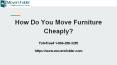 How Do You Move Furniture Cheaply?