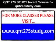 QNT 275 STUDY Invent Yourself--qnt275study.com
