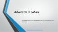 Top Advocates in Lahore by Legal Cases in Pakistan PowerPoint PPT Presentation