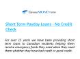 Short Term Payday Loans - No Credit Check PowerPoint PPT Presentation