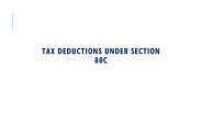 Tax Deductions Under Section 80C