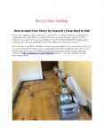 How to Sand Your Floors by Yourself | From Start to End PowerPoint PPT Presentation
