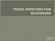 Voice Over Tips for Beginners