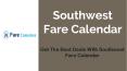 Southwest Fare Calendar PowerPoint PPT Presentation