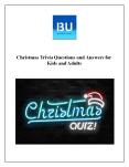 Christmas Trivia Questions and Answers for Kids and Adults PowerPoint PPT Presentation