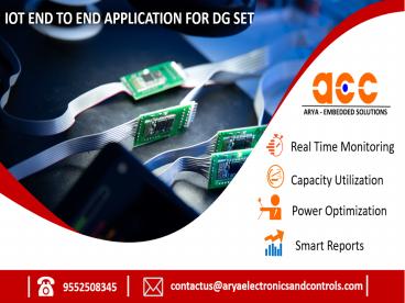 IOT end to end solution for DG set