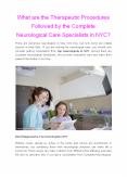 What are the Therapeutic Procedures Followed by the Complete Neurological Care Specialists in NYC? PowerPoint PPT Presentation