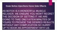 Does Botox Injections Have Side Effects