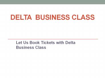 Delta Business Class (1)