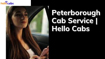 Peterborough Cab Service | Hello Cabs