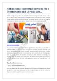 Abbas Juma – Essential Services for a Comfortable and Cordial Life PowerPoint PPT Presentation