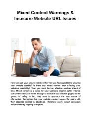 Mixed Content Warnings & Insecure Website URL Issues