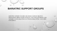 Bariatric Support Groups