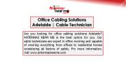 Office Cabling Solutions Adelaide | Cable Technician