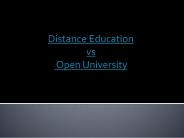 distance education vs open university