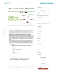 How Are Java Libraries Helping Machine Learning?