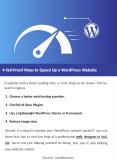 4 Fail-Proof Ways to Speed Up a WordPress Website PowerPoint PPT Presentation