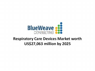 Respiratory care devices market growth