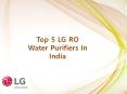 Top 5 LG RO Water Purifiers In India