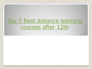 top 5 best distance learning courses