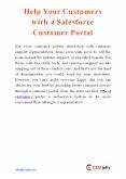 Help Your Customers with a Salesforce Customer Portal PowerPoint PPT Presentation
