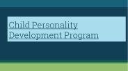 Child Personality Development Program