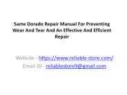 Same Dorado Repair Manual