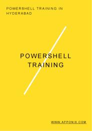 PowerShell Scripting Training in Hyderabad