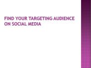 find your targeting audience on social media