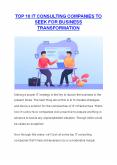 Top IT Consulting Companies 2020 | IT Strategy Consulting Firms List PowerPoint PPT Presentation