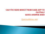 How to send money cash app to Paypal ?