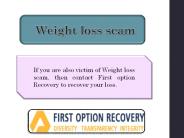 Weight loss scams | Weight loss scam