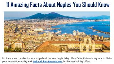 11 Amazing Facts About Naples You Should Know