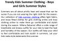Kids Summer Clothing PowerPoint PPT Presentation