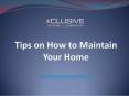 Tips on How to Maintain Your Home PowerPoint PPT Presentation