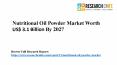 Nutritional Oil Powder Market Size USD 3.1 billion by 2026 PowerPoint PPT Presentation