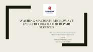 Washing Machine | Microwave Oven | Refrigerator Repair Services