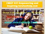 CMGT 431 Empowering and Inspiring/newtonhelp.com